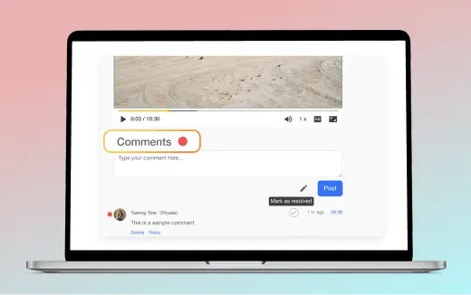 Add Comments in Visla - Enhance collaboration by adding comments and feedback directly to video projects.